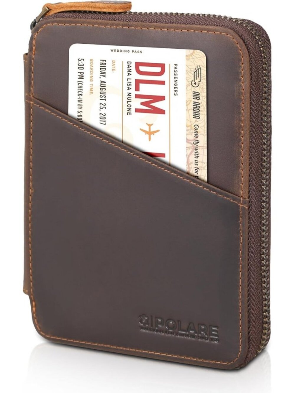 Full Grain Leather Passport Holder Wallet | RFID Travel Organizer & Card Case